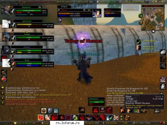 ..:: ban wow update februarie 2007 ::.. cer mic ban abuz fear sw.inteleg odata mi-a alunecat mana