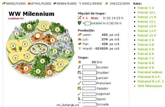 minunea lumii :  travian.ro , server - speed ..:: milennium & prieteni  - start :5 dec 2007 - end: