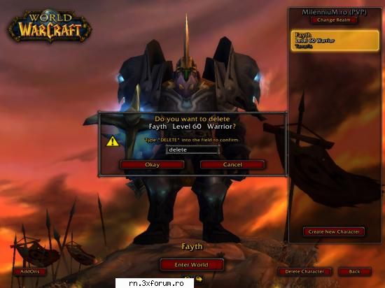 BAFTA TUTUROR ! Enjoyed playing on milennium ! - Fayth - Server RN  World Of Warcraft - Recycle Bin