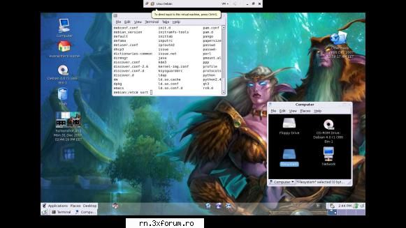 Cele mai bune screenshoturi - linucs debian :D - Server RN  World Of Warcraft