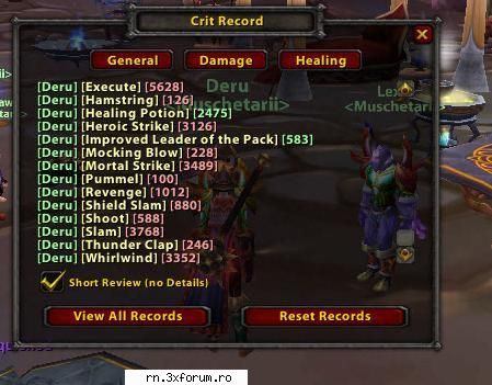 Crit-uri Record - Astea's de pe vremea cand faceam SSC si aveam - WoW MilenniuM Reborn
