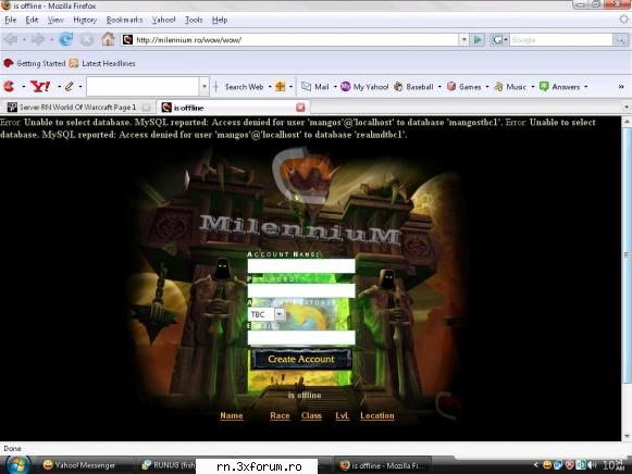 In atentia lui Padas - M`am gasit eu sa fac acest post,poate n`oi avea - Server RN  World Of Warcraft