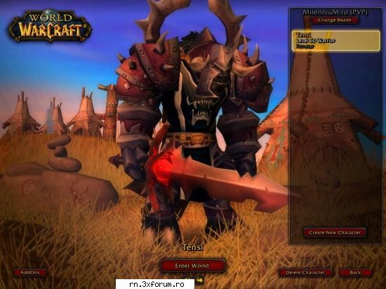 ..:: Prezentare Players - In memory of Game ::.. - Poza WaRRior - Tensi - Server RN  World Of Warcraft
