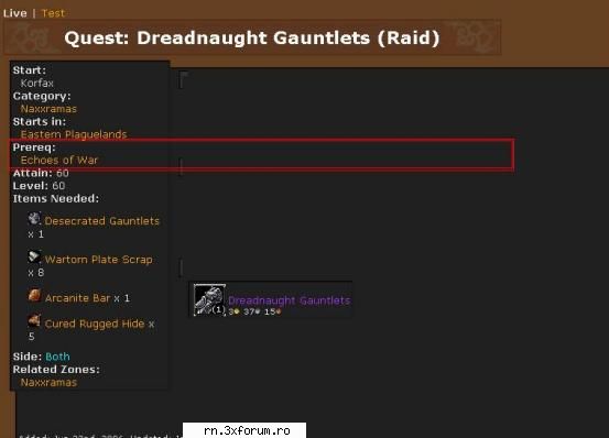 Quest Tier3 - MERGE - - Quest Tier3 - MERGE - Azi eu si picu am testat si - Server RN  World Of Warcraft