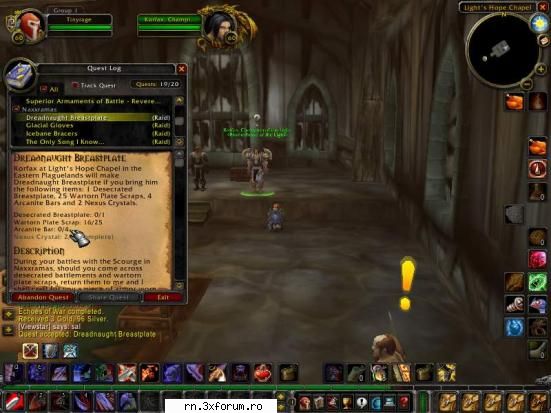 Quest Tier3 - MERGE - - PaDaS - Server RN  World Of Warcraft