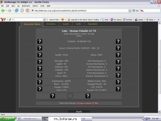 ..:: Recorduri in joc ::.. - CaLu - Server RN  World Of Warcraft
