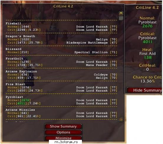 ..:: Recorduri in joc ::.. - my new record with pyroblast>>>>>>4k si normal - Server RN  World Of Warcraft