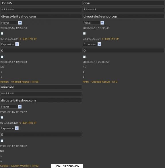 Server WoW - Burning Crusade - 13 Ianuarie 2008 - conturi sterse... aveti un pic de bun simt - Recycle Bin