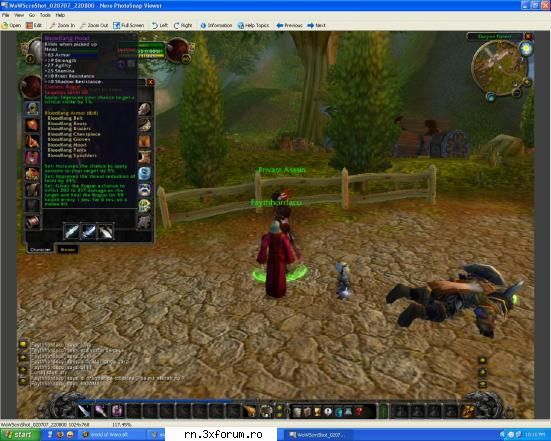 deci am aici un screenshot cu un aliac ( level 60 night-elf rogue ) pe nume asasin ( i-am dat